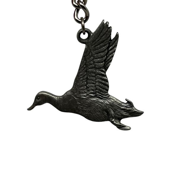 Rawcliffe Pewter I ❤️ MALLARDS Duck Keychain Vintage 1983 P. Davis Collectible - Picture 9 of 13